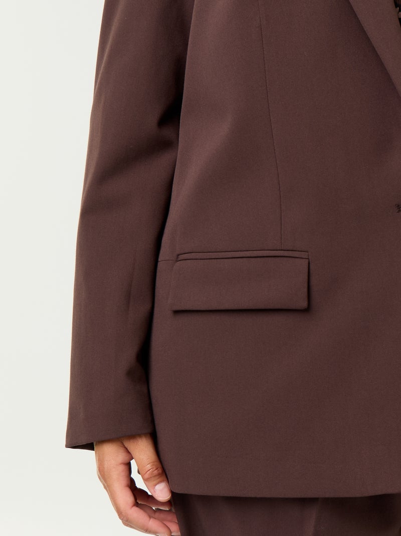 Long tailored blazer Brown - Kiabi