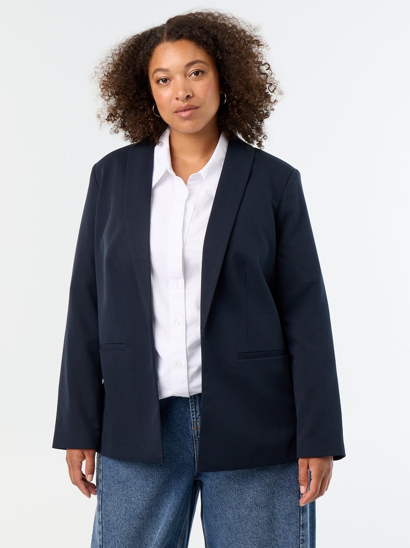 Long tailored jacket Blue - Kiabi
