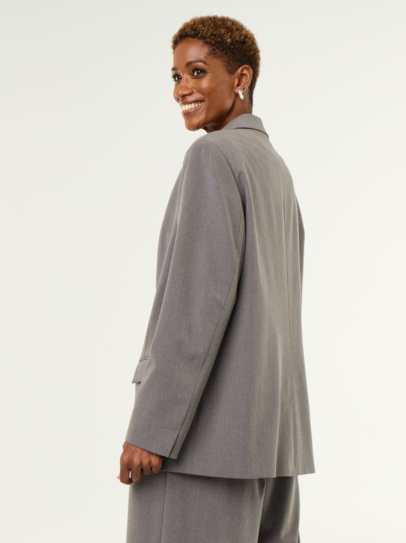 Long tailored jacket Grey - Kiabi