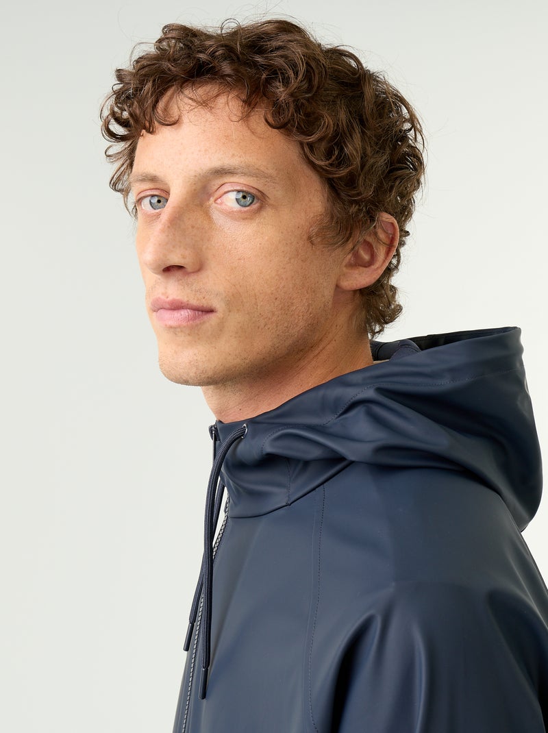Long Waterproof Parka Blue - Kiabi