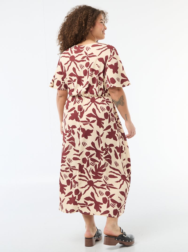 Long Wrap Dress Beige - Kiabi