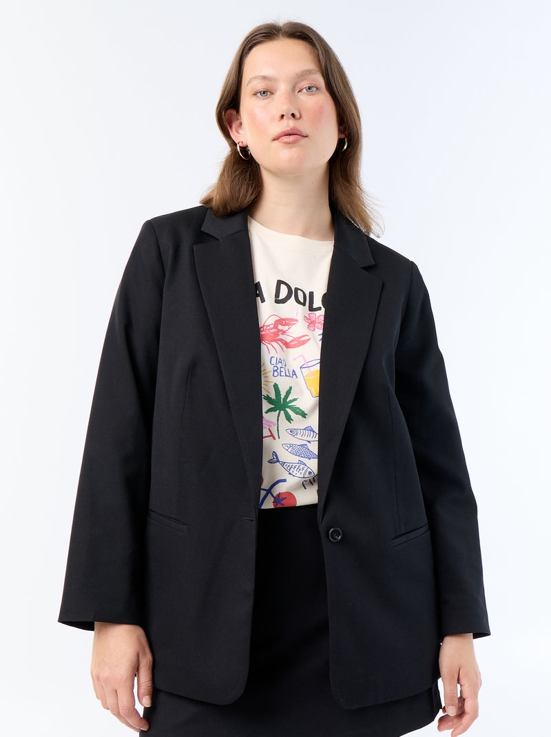 Longline Blazer Black - Kiabi