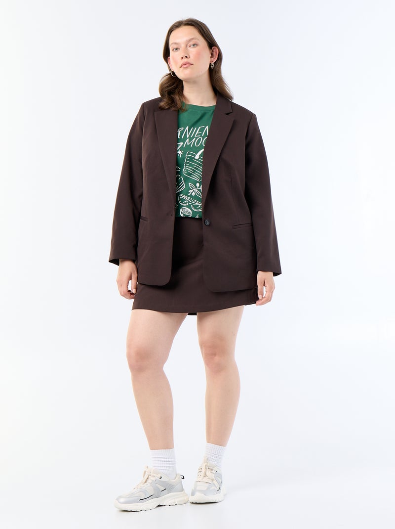 Longline Blazer Brown - Kiabi