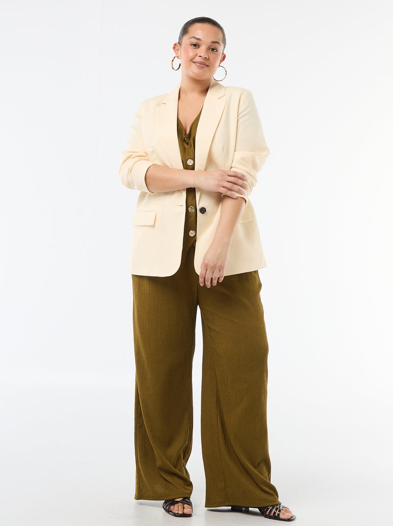 Longline Lightweight Blazer Jacket Beige - Kiabi