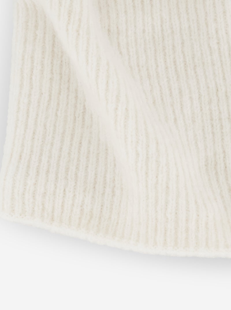 Loop-Schal aus Strick mit Fleecefutter Beige - Kiabi