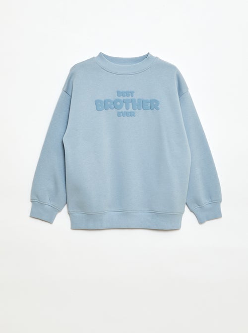 Loose-fit "Brother" Motif Sweatshirt - Kiabi