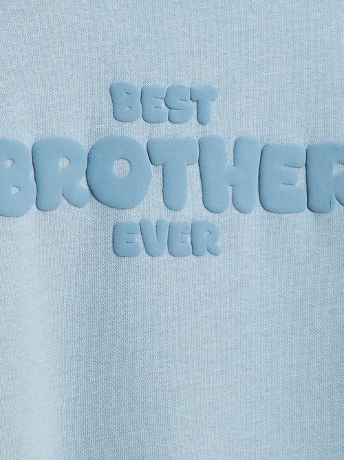 Loose-fit "Brother" Motif Sweatshirt - Kiabi