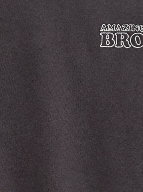 Loose-fit "Brother" Motif Sweatshirt - Kiabi