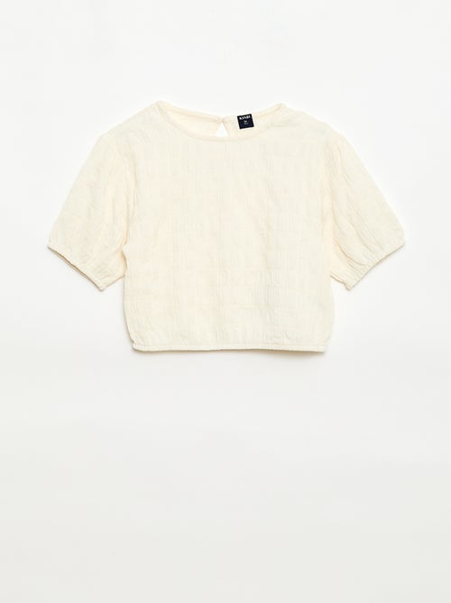 Loose-fit fancy knit t-shirt - Kiabi