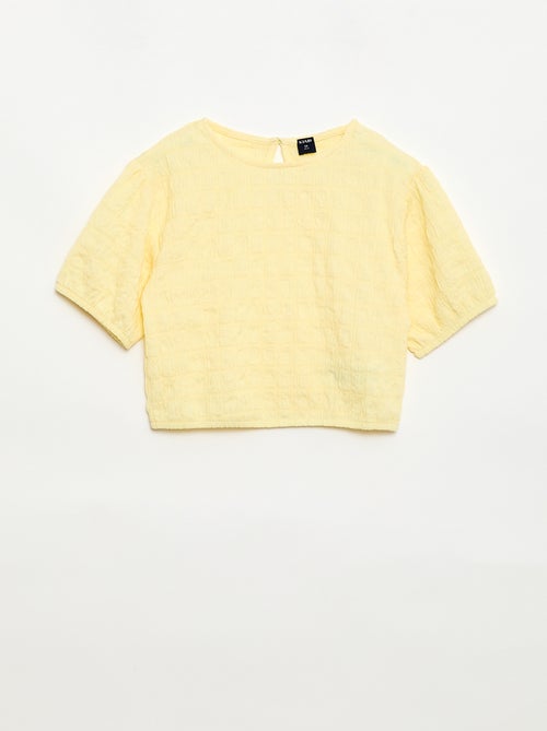 Loose-fit fancy knit t-shirt - Kiabi