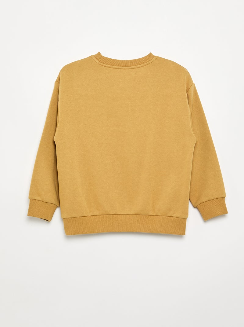 Loose-fit fleece sweatshirt Mustard yellow - Kiabi