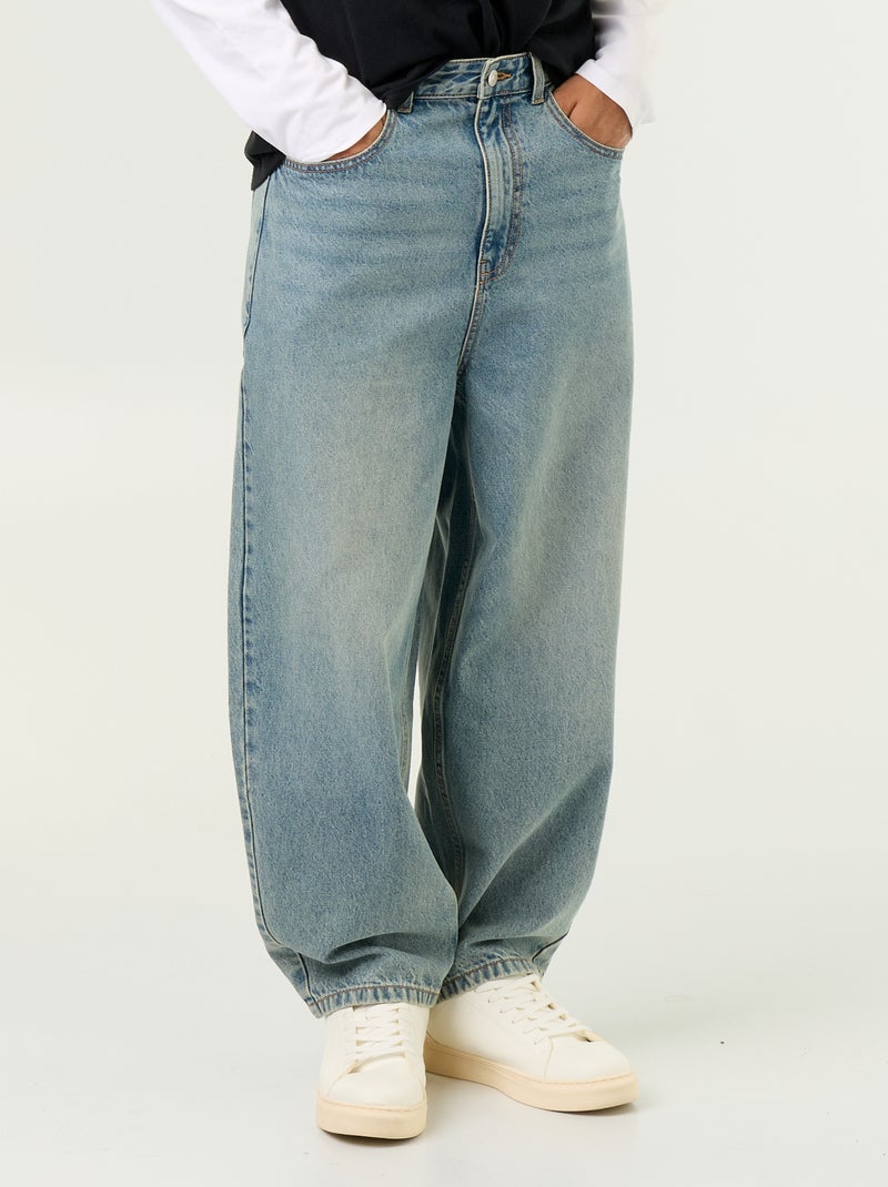 Loose Fit Jeans mit 5 Taschen Blau - Kiabi