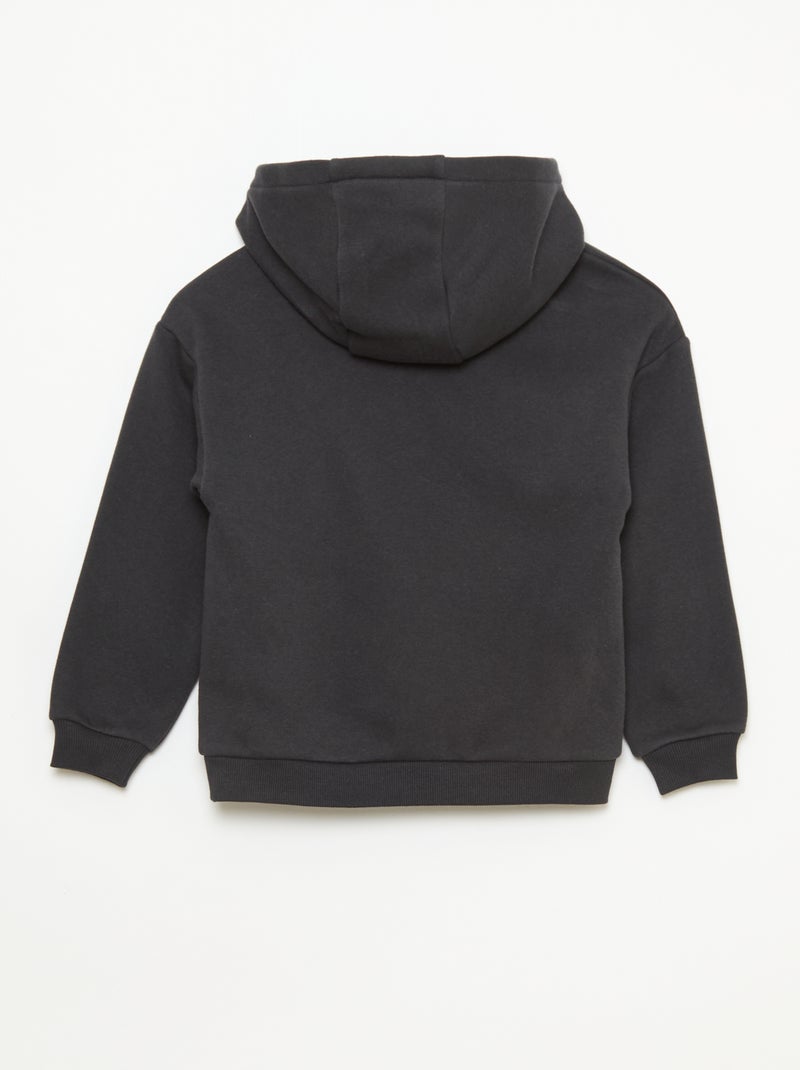 Loose Fit Kapuzen-Sweatshirt Schwarz - Kiabi