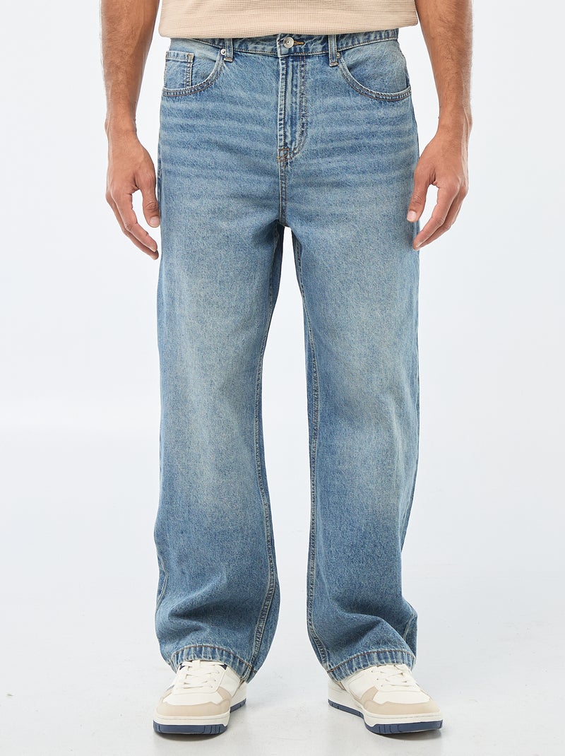 Loose Fit / Relaxed Fit Jeans mit 5 Taschen Blau - Kiabi