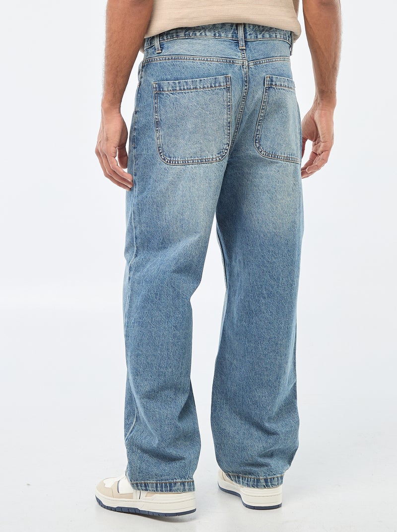 Loose Fit / Relaxed Fit Jeans mit 5 Taschen Blau - Kiabi