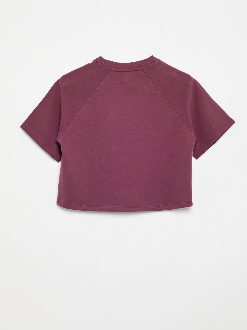 Loose fit short-sleeved T-shirt Purple - Kiabi