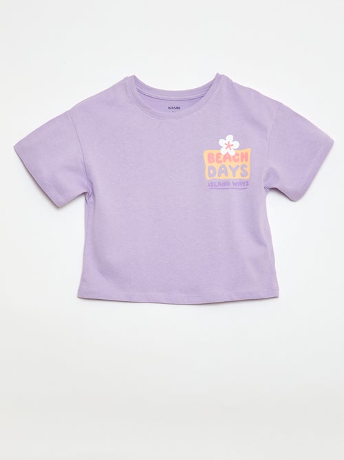 Loose-fit T-shirt with back & chest print - Kiabi Loose-fit T-shirt with back & chest print - Kiabi