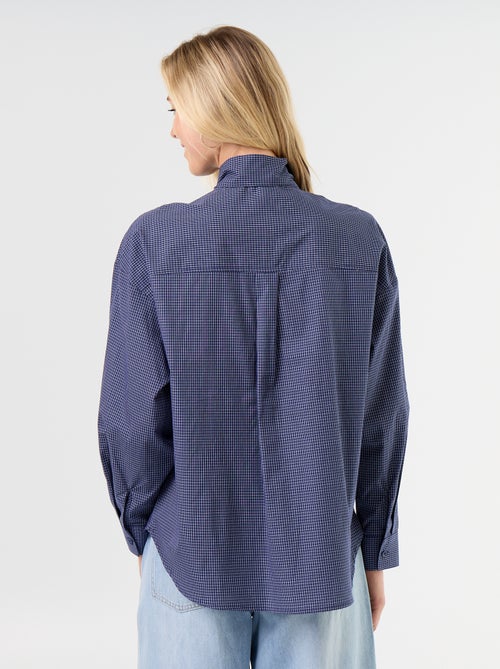 Loose long-sleeved shirt with pussy-bow collar - Kiabi