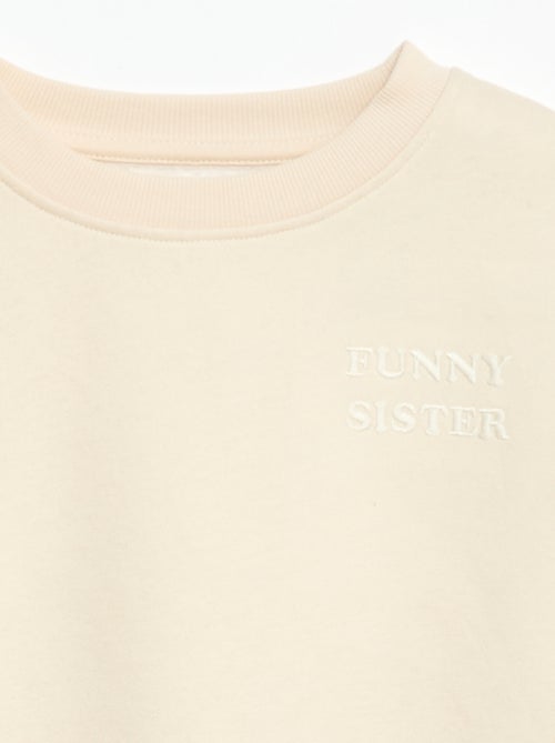 Loose Sweatshirt with "Sister" Motif - Kiabi