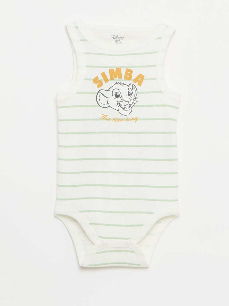 Lot 2 bodies débardeurs 'Disney' Blanc - Kiabi