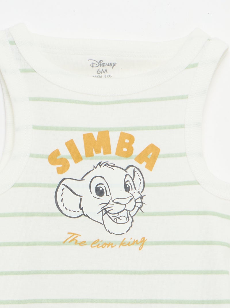 Lot 2 bodies débardeurs 'Disney' Blanc - Kiabi
