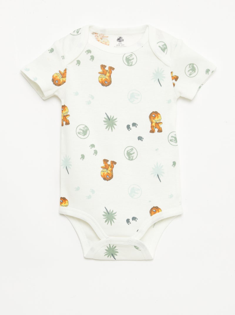 Lot 2 bodies 'Jurassic World' Vert - Kiabi