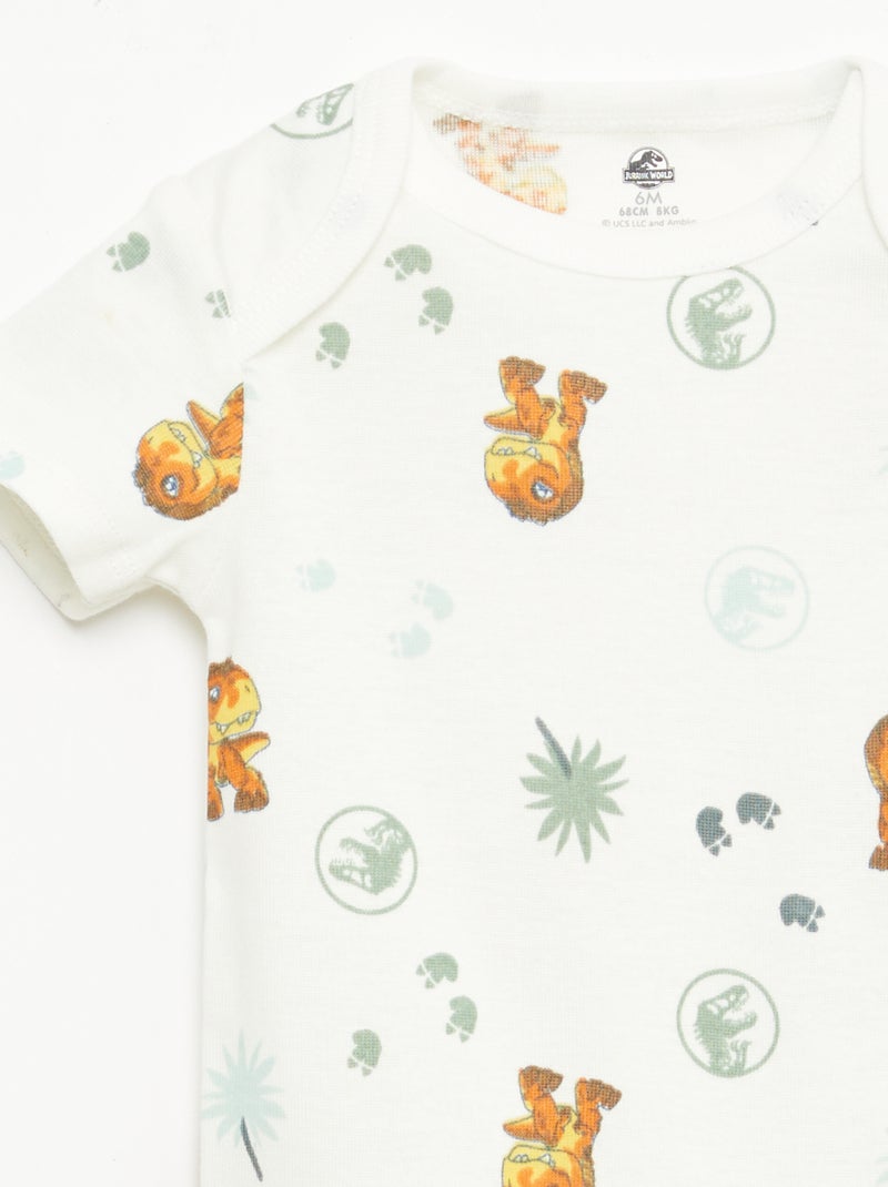 Lot 2 bodies 'Jurassic World' Vert - Kiabi