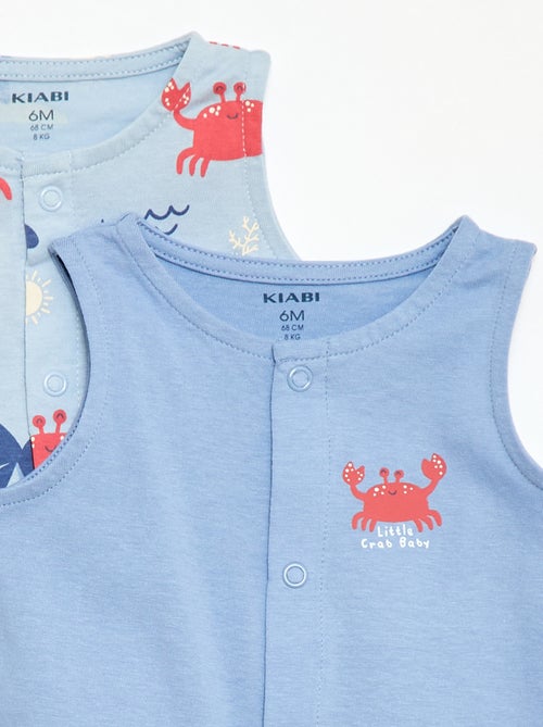 Lot 2 dors bien légers à ouverture pressionnée - Kiabi