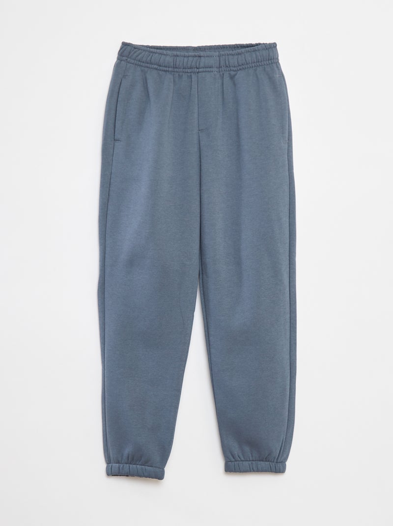 Lot 2 pantalons joggings en molleton Beige/bleu - Kiabi