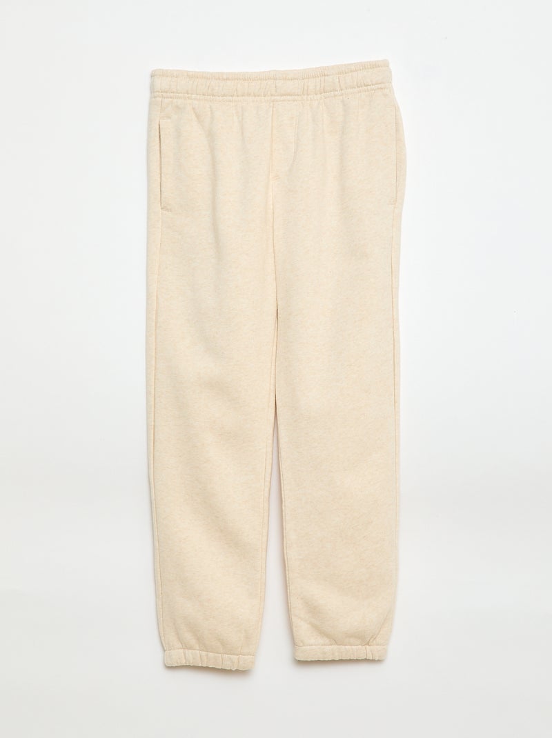 Lot 2 pantalons joggings en molleton Beige/Bleu - Kiabi