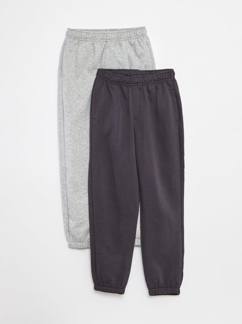 Lot 2 pantalons joggings en molleton - Kiabi