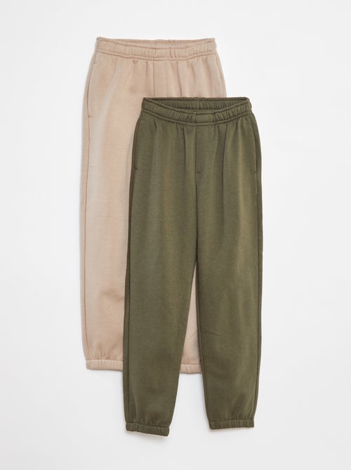 Lot 2 pantalons joggings en molleton - Kiabi
