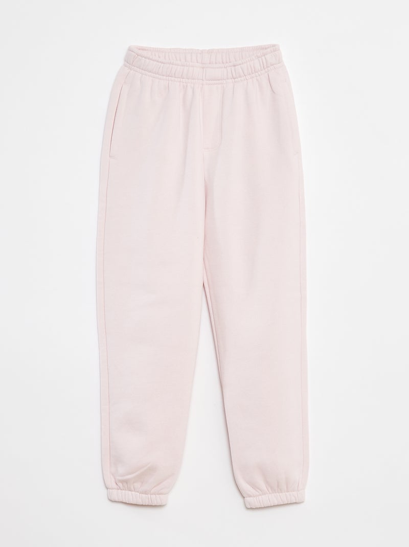 Lot 2 pantalons joggings en molleton Rose - Kiabi