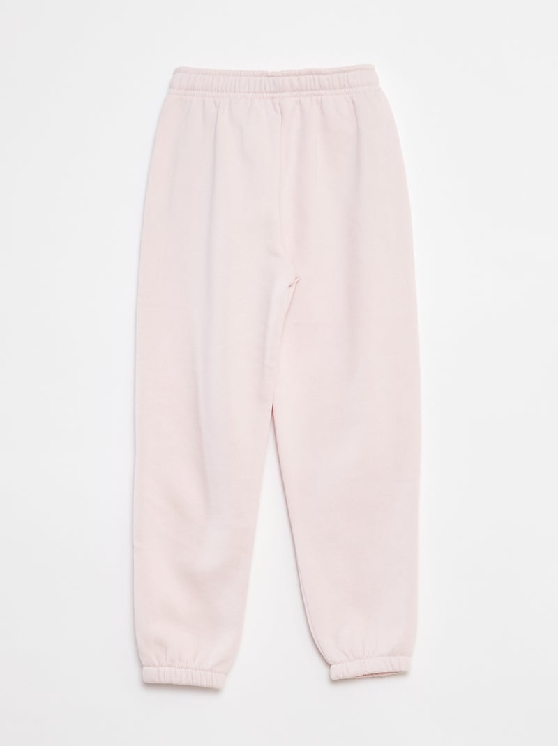 Lot 2 pantalons joggings en molleton Rose - Kiabi