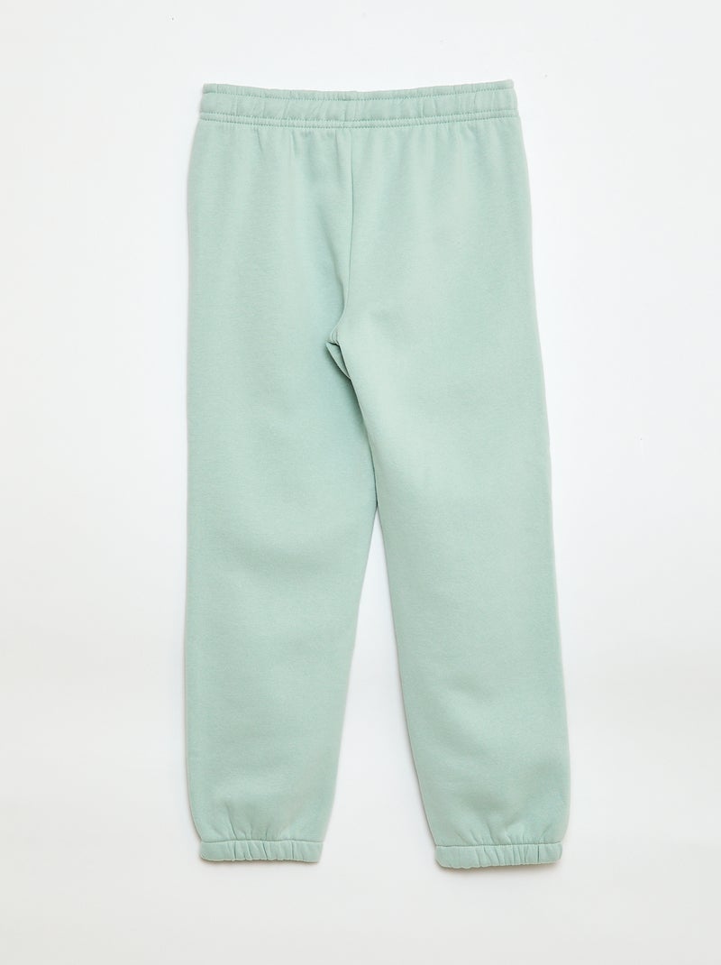 Lot 2 pantalons joggings en molleton Vert/lila - Kiabi