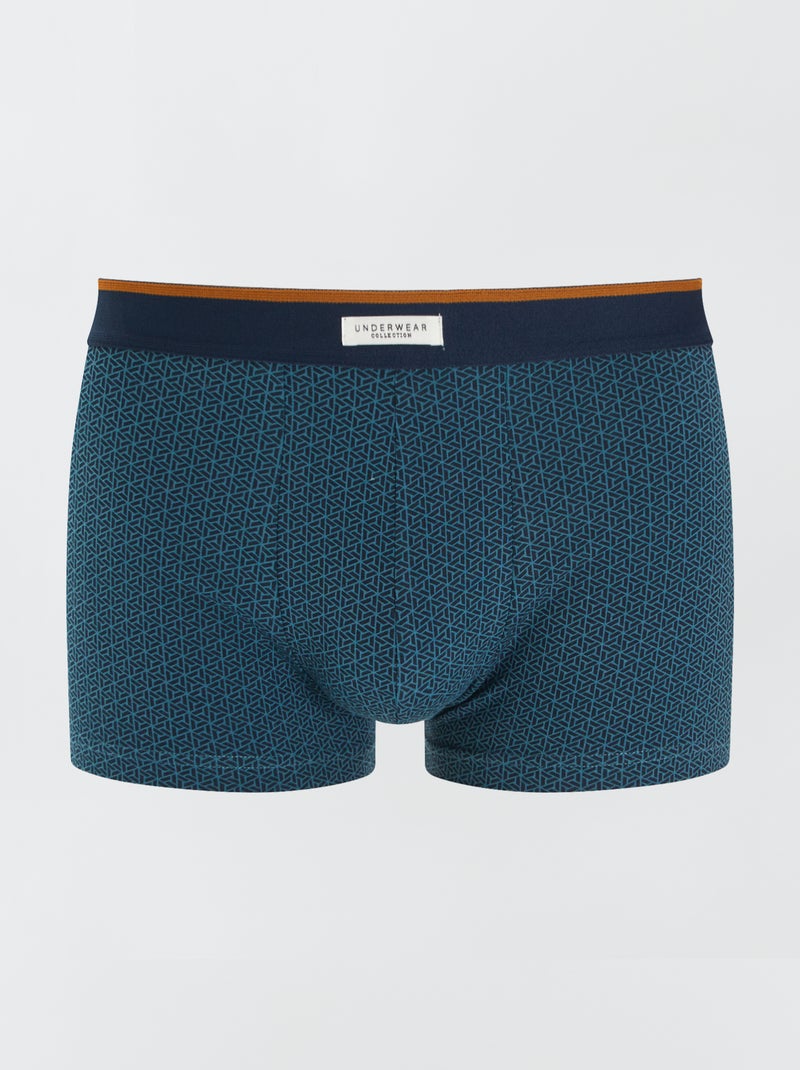 Lot 3 boxers stretch Kaki - Kiabi