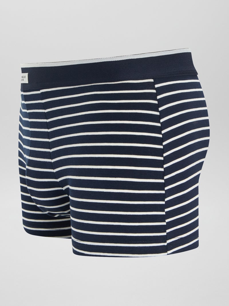 Lot 3 boxers stretch Noir - Kiabi