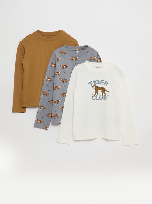 Lot 3 tee-shirts imprimés - Kiabi
