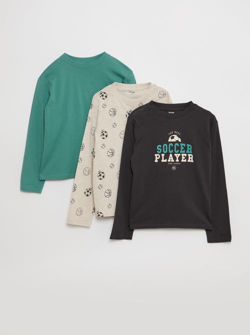 Lot 3 tee-shirts imprimés - Kiabi