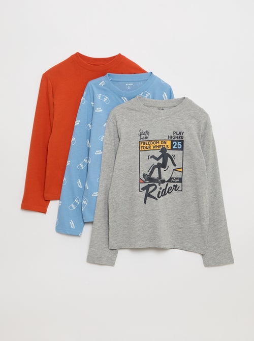 Lot 3 tee-shirts imprimés - Kiabi