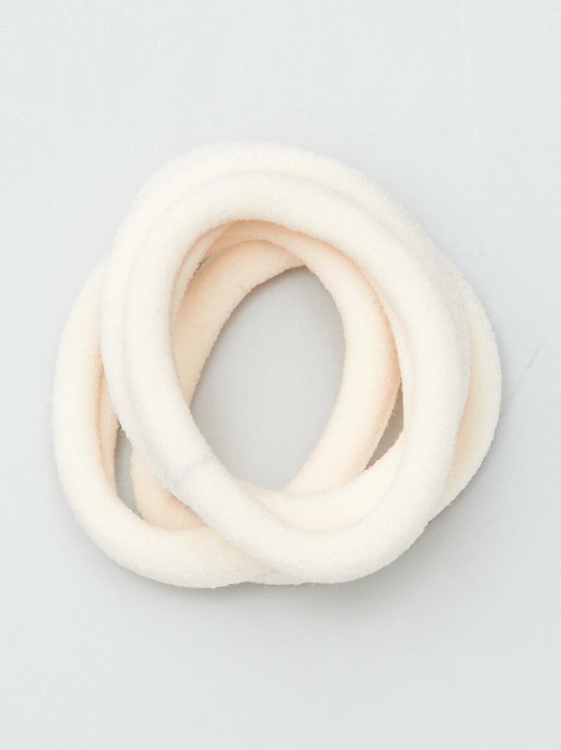 Lot de 10 élastiques pour cheveux BEIGE - Kiabi