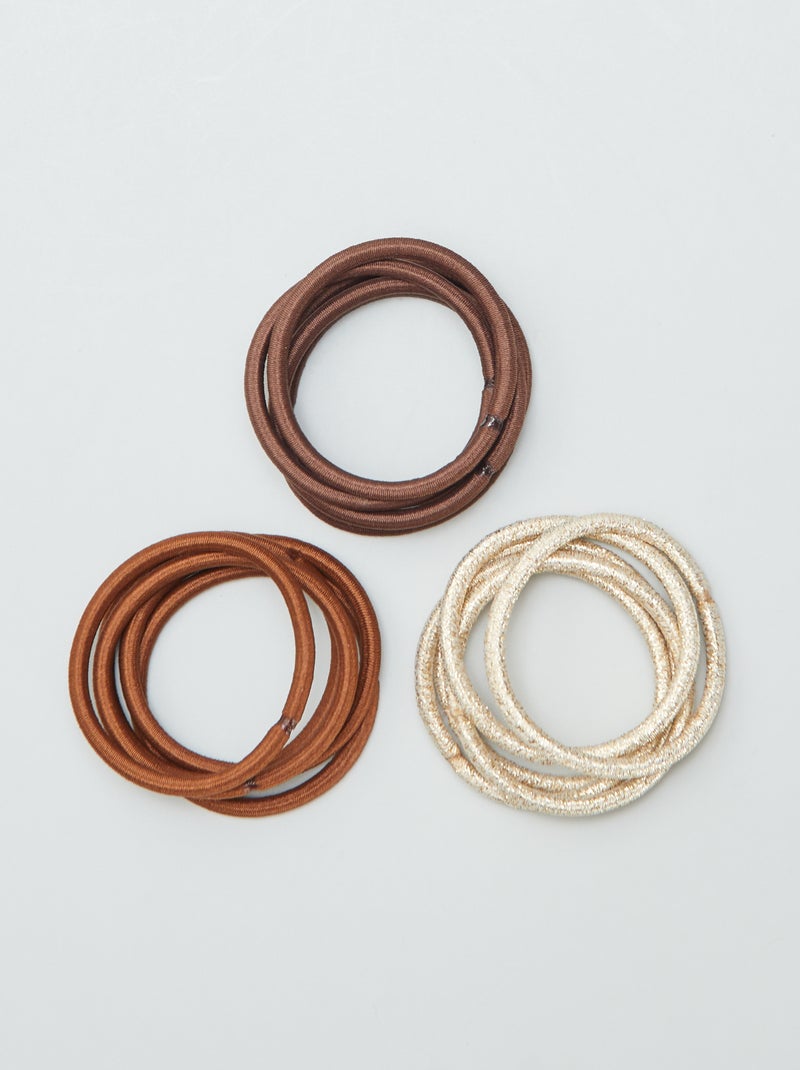 Lot de 15 élastiques BEIGE - Kiabi