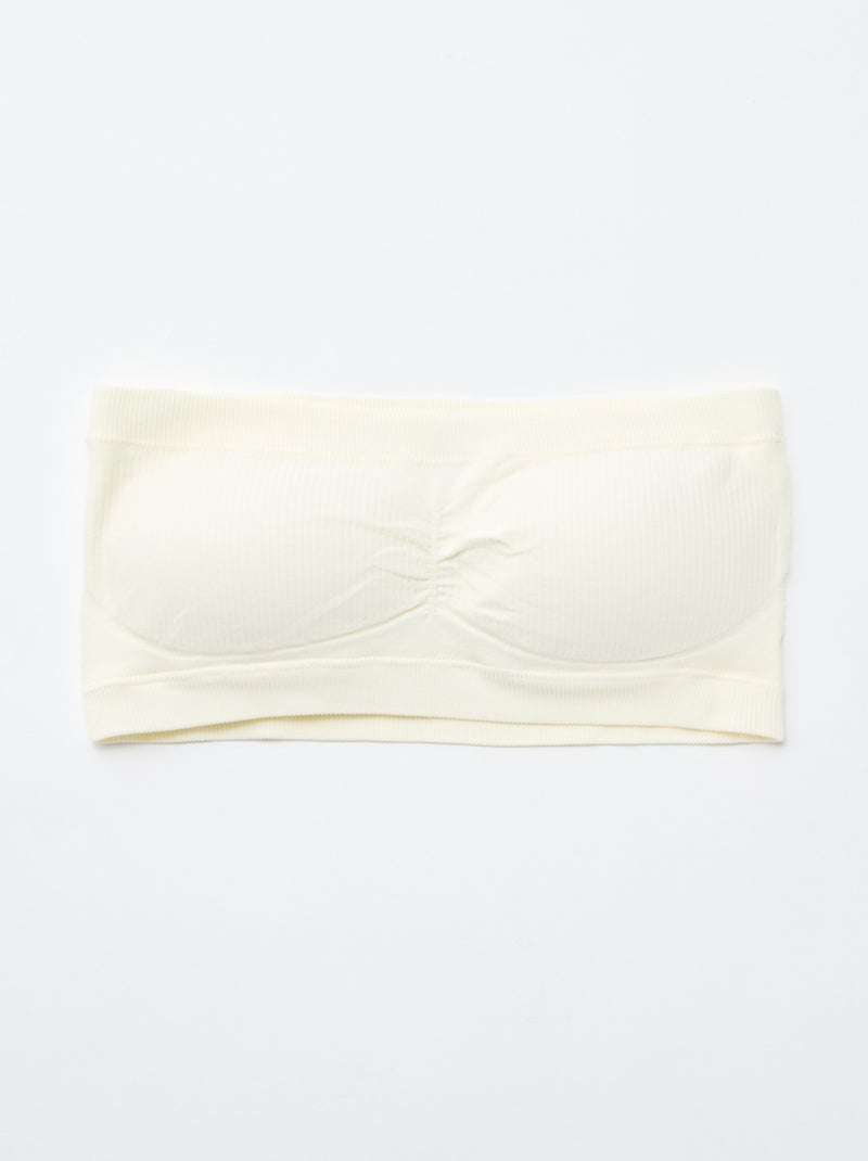Lot de 2 bandeaux rib sans coutures Crème/rose - Kiabi