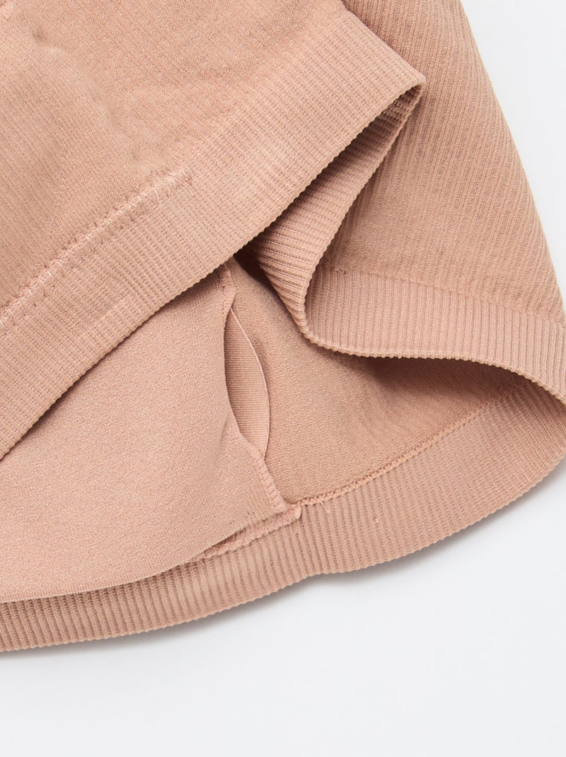 Lot de 2 bandeaux rib sans coutures Crème/rose - Kiabi