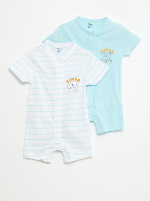 Lot de 2 barboteuses à manches courtes 'Disney' - Kiabi