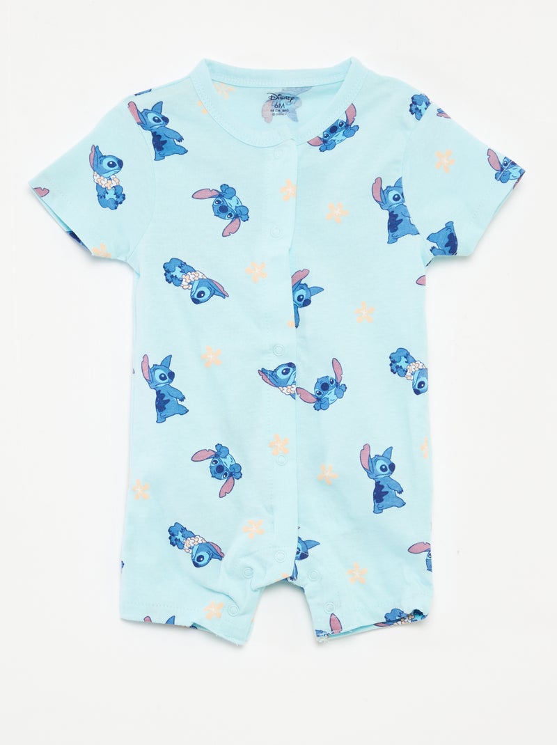 Lot de 2 barboteuses à manches courtes 'Disney' Bleu - Kiabi