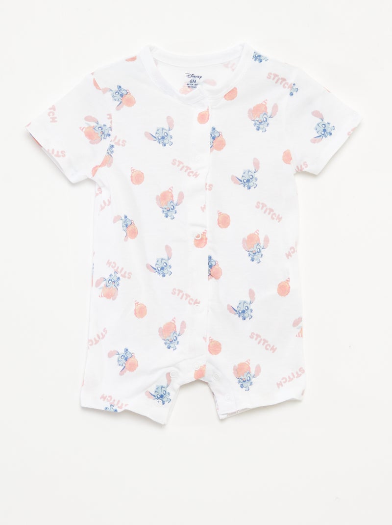 Lot de 2 barboteuses à manches courtes 'Disney' Rose - Kiabi