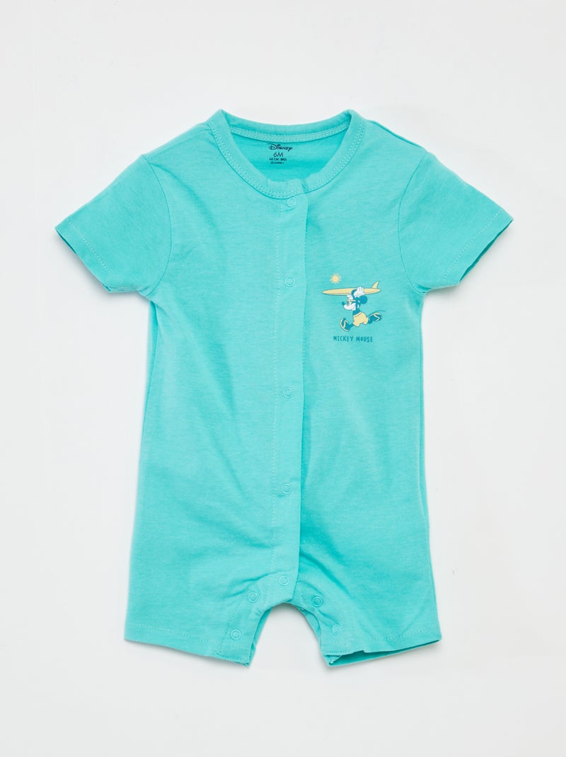 Lot de 2 barboteuses à manches courtes 'Disney' Turquoise - Kiabi