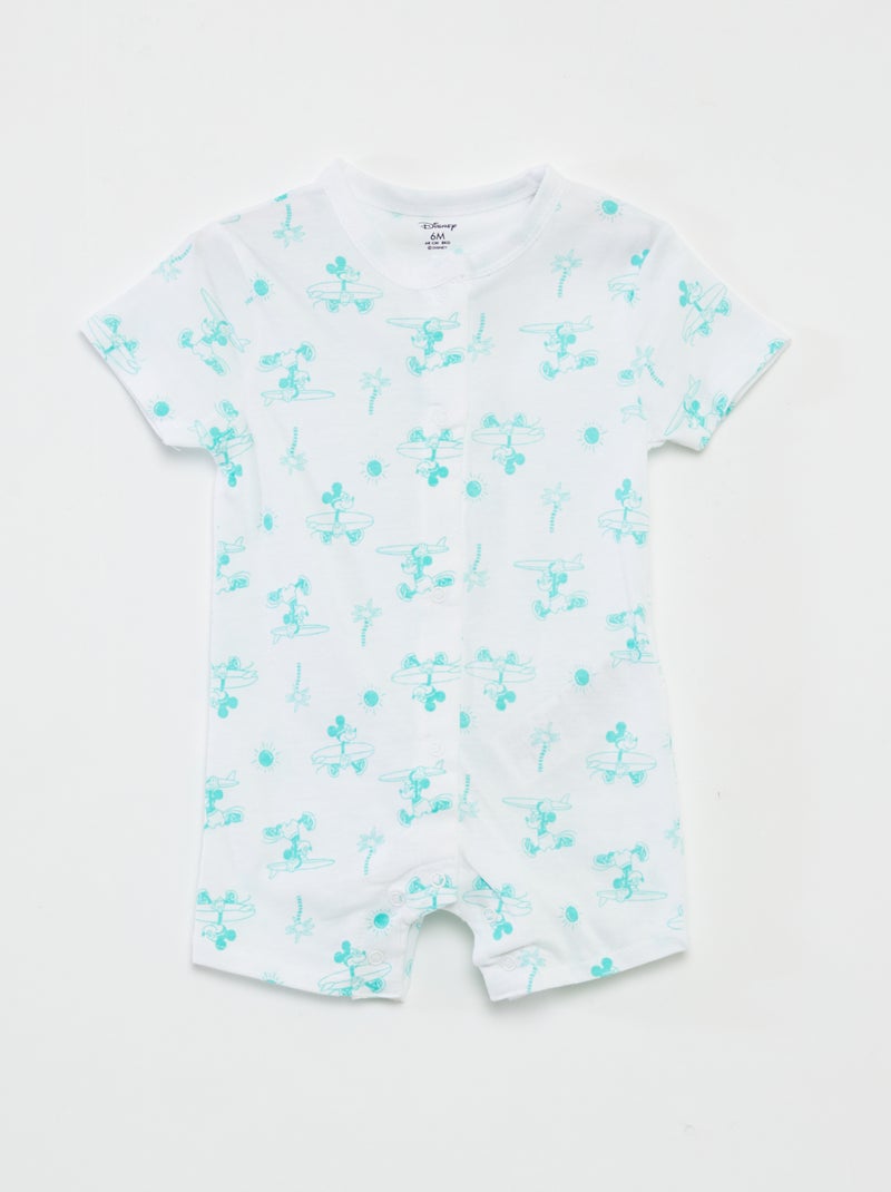 Lot de 2 barboteuses à manches courtes 'Disney' Turquoise - Kiabi