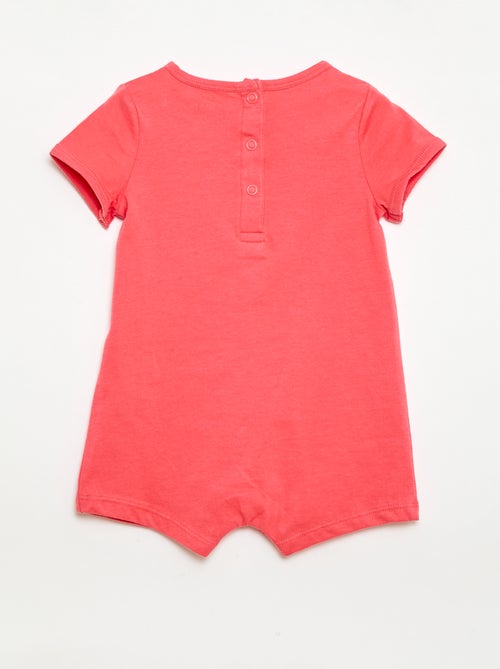 Lot de 2 barboteuses courtes en jersey - Kiabi